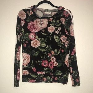 Flower throw over sweater